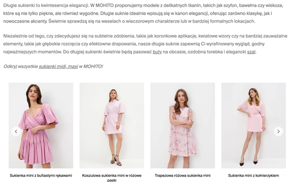 Różowe sukienki - sklep internetowy